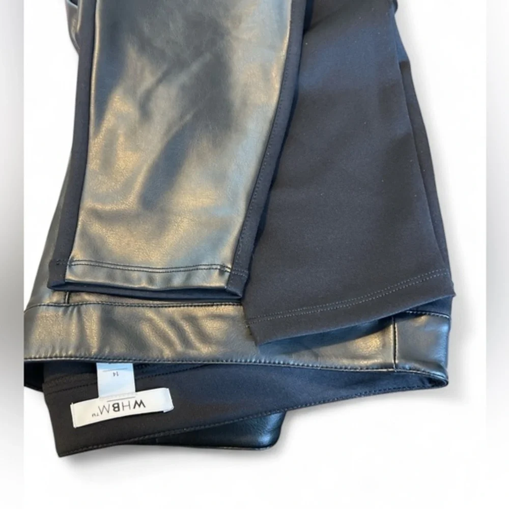 White House Black Market Black Faux Leather Leggings